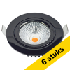 Aanbieding: 6x Led inbouwspot | Rond | 2700K-3000K-4000K | Gun Metal | Ø 75 mm | IP65 | Dimbaar | 5W LDR02440 - 1