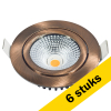 Aanbieding: 6x Led inbouwspot | Rond | 2700K-3000K-4000K | Rose Gold | Ø 75 mm | IP65 | Dimbaar | 5W