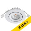 Aanbieding: 6x Led inbouwspot | Rond | 2700K-3000K-4000K | Wit | Ø 55 mm | IP65 | Dimbaar | 5W