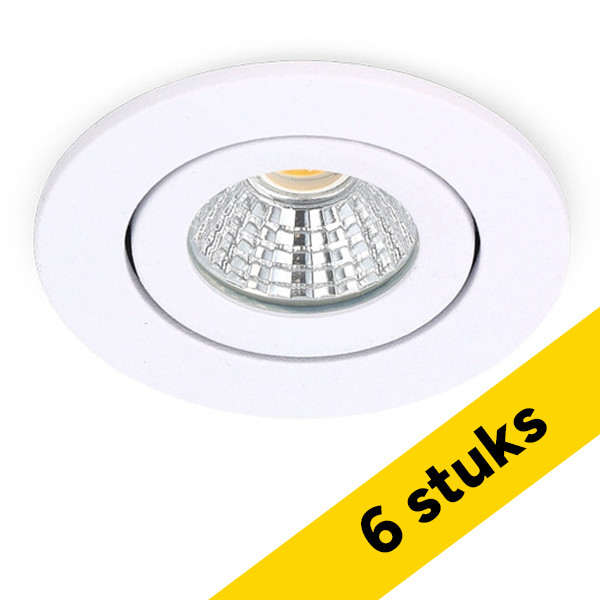 Aanbieding: 6x Led inbouwspot | Rond | 2700K-3000K-4000K | Wit | Ø 55 mm | IP65 | Dimbaar | 5W LDR02428 - 1