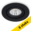 Aanbieding: 6x Led inbouwspot | Rond | 2700K-3000K-4000K | Zwart | Ø 55 mm | IP65 | Dimbaar | 5W LDR02430 - 1