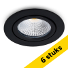 Aanbieding: 6x Led inbouwspot | Rond | 2700K-3000K-4000K | Zwart | Ø 75 mm | IP65 | Dimbaar | 5W LDR02436 - 1