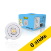 Aanbieding: 6x Led inbouwspot | Rond | 2700K | Wit | Ø 68mm | IP44 | Dimbaar | 5.5W