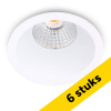 Aanbieding: 6x Led inbouwspot | Rond | 2700K | Wit | Diep | Ø 68mm | IP44 | Dimbaar | 6W LDR02143 - 1