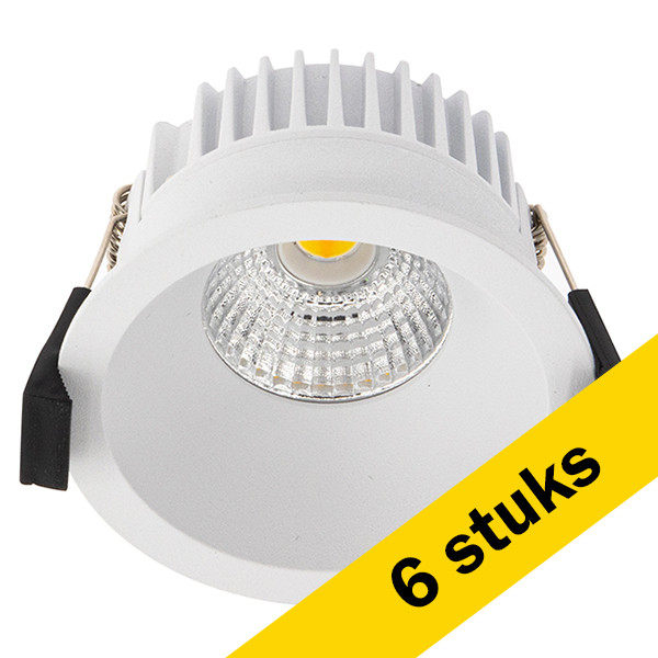 Aanbieding: 6x Led inbouwspot | Rond | Dim to Warm | 1800-3000K | Wit | Diep | Ø 68mm | IP44 | Dimbaar | 6W LDR02147 - 1