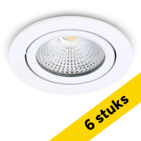 Aanbieding: 6x Zigbee inbouwspot | Rond | RGB + 2700-6500K | Wit | Ø 75 mm | IP65 | Dimbaar | 5W LDR02450
