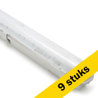 123led Aanbieding: 9x LED TL armatuur 150 cm | incl. TL buis | 4000K | 3100 lumen | IP65 | 20.5W  LDR08639