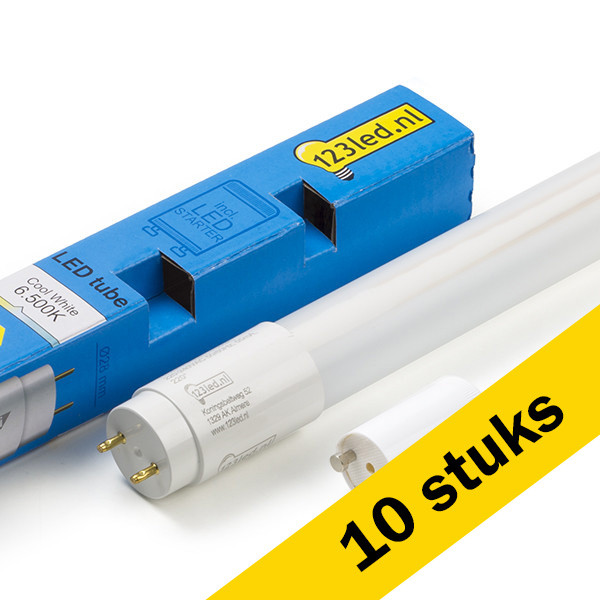 LED ATOMANT Pack 10x LED Tube 60cm 9W. Cool white color (6500K). 900 lumens. Primer included