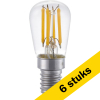 Aanbieding 6x: 123led LED lamp E14 | Buis T26 | Filament | Helder | 2700K | Dimbaar | 3W (20W) LDR01450 - 1