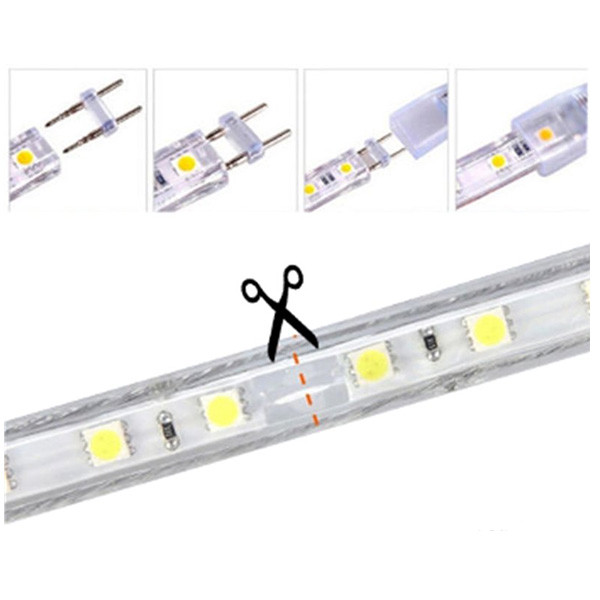 123led Aansluitstekker Led Lichtslang | Type 5050 | 60 leds per meter  LDR03171 - 2