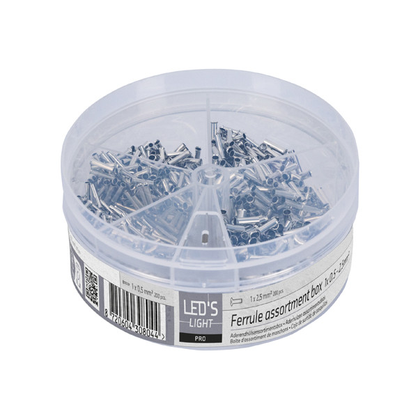 123led Adereindhulzen | 5 maten van 0.5 tot 2.5mm² | 1300 stuks  LDR06790 - 1