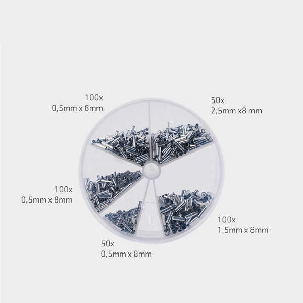 123led Adereindhulzen | 5 maten van 0.5 tot 2.5mm² | 1300 stuks  LDR06790 - 3