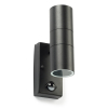 Buitenlamp met beweging & schemersensor GU10 | Up & Down | Calabar | IP44 | Zwart LDR06591 - 2