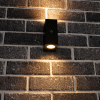 Buitenlamp met sensor | Up & Down | GU10 | Avalon | IP44 | Zwart