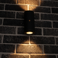 123led Buitenlamp met sensor | Up & Down | GU10 | Kendall | IP44 | Antraciet  LDR06355