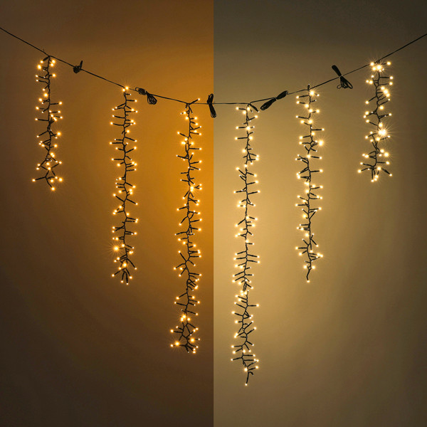 Cascadeverlichting Cluster | 4 takken | Extra warm wit & warm wit | 432 lampjes LDR07351 - 1