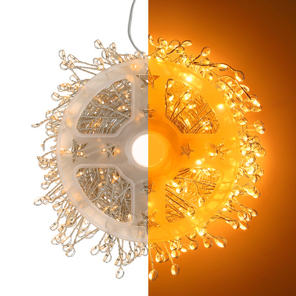 Cluster micro draadverlichting | 10 meter | Extra warm wit & Twinkle | 500 lampjes | Zilver LDR07380 - 1