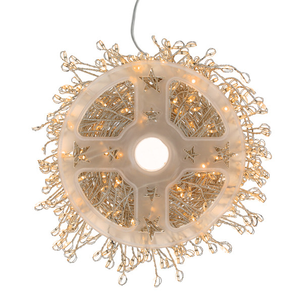 Cluster micro draadverlichting | 10 meter | Extra warm wit & Twinkle | 500 lampjes | Zilver LDR07380 - 3