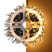 Cluster micro draadverlichting | 10 meter | Extra warm wit & Twinkle | 500 lampjes | Zwart LDR07384