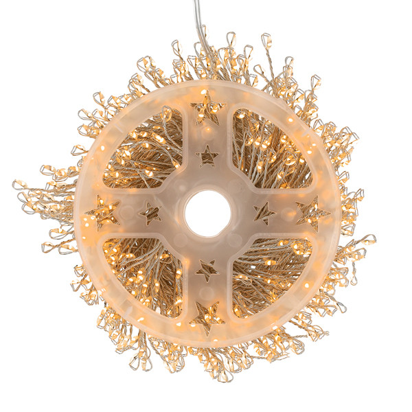 Cluster micro draadverlichting | 12 meter | Extra warm wit & Twinkle | 600 lampjes | Zilver LDR07381 - 3
