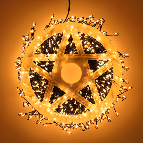 Cluster micro draadverlichting | 20 meter | Extra warm wit & Twinkle | 1000 lampjes | Zwart LDR07386 - 2