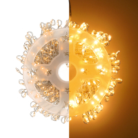 Cluster micro draadverlichting | 6 meter | Extra warm wit & Twinkle | 300 lampjes | Zilver LDR07379