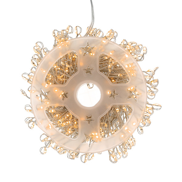 Cluster micro draadverlichting | 6 meter | Extra warm wit & Twinkle | 300 lampjes | Zilver LDR07379 - 3