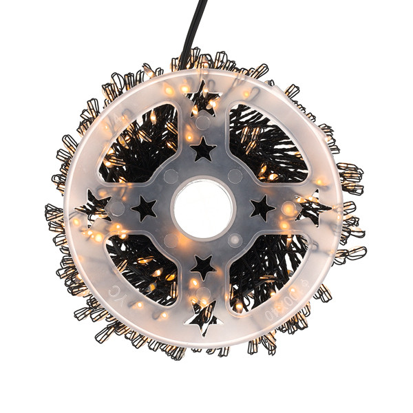 Cluster micro draadverlichting | 6 meter | Extra warm wit & Twinkle | 300 lampjes | Zwart LDR07383 - 3