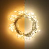 Cluster micro draadverlichting op batterijen | 2 meter | Extra warm wit & warm wit | 100 lampjes | Zilver LDR07378 - 1