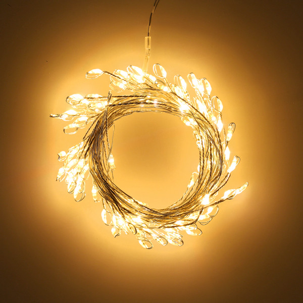 Cluster micro draadverlichting op batterijen | 2 meter | Extra warm wit & warm wit | 100 lampjes | Zilver LDR07378 - 2