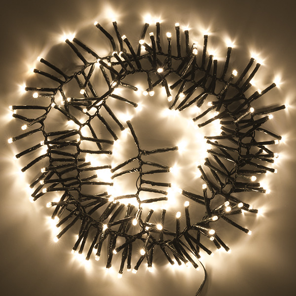 123led Clusterverlichting 1,4 meter op batterijen | extra warm wit & warm wit | 192 lampjes met timer  LDR07297 - 3