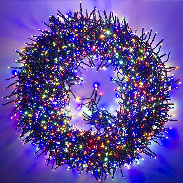 123led Clusterverlichting 24,8 meter | multicolor & warm wit | 3000 lampjes  LDR07306 - 2
