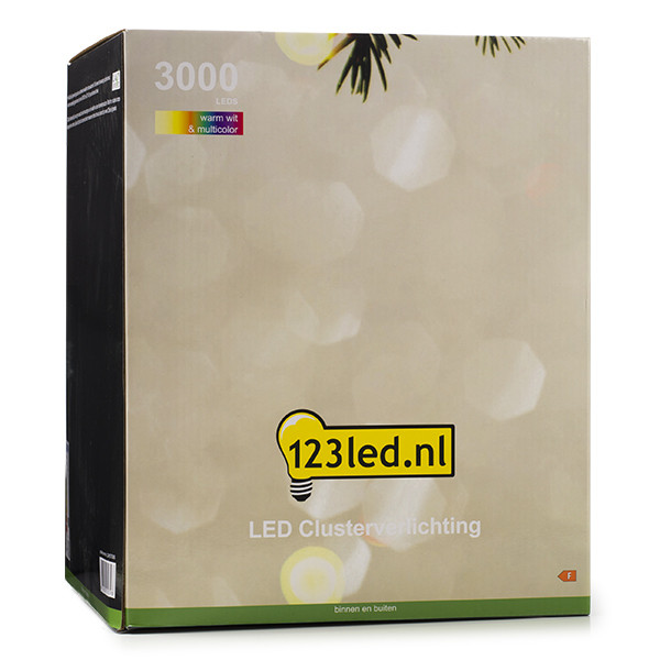 123led Clusterverlichting 24,8 meter | multicolor & warm wit | 3000 lampjes  LDR07306 - 8