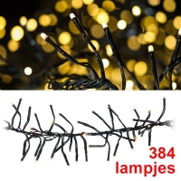 123led Clusterverlichting 6 meter | extra warm wit | 384 lampjes met controller  LKO00260