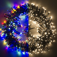 123led Clusterverlichting 6 meter | multicolor & warm wit | 384 lampjes  LDR07186