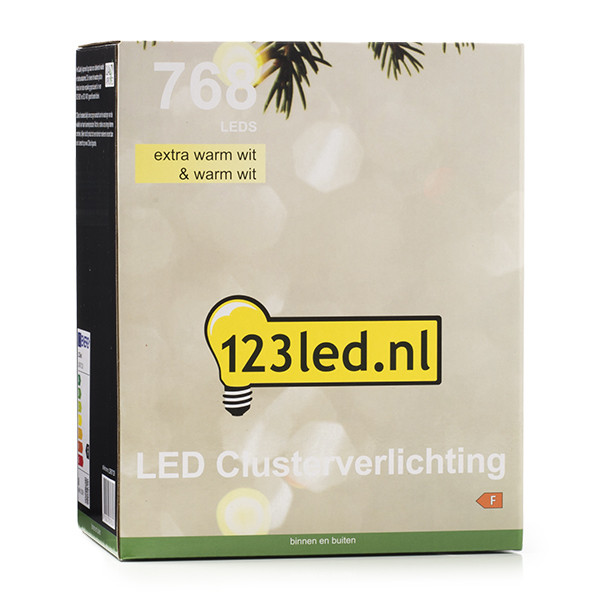 Clusterverlichting 8.6 meter | extra warm wit & warm wit | 768 lampjes LDR07129 - 8