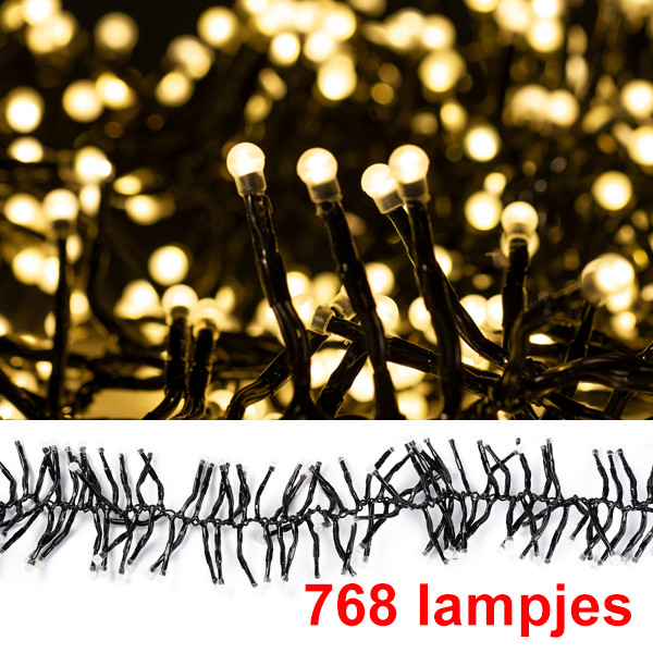 123led Clusterverlichting 8,5 meter | warm wit | 768 lampjes  LKO00425 - 1