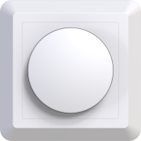 Dimmerknop incl. centraalplaat en raamwerk | Wit | 123led huismerk