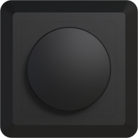 Dimmerknop incl. centraalplaat en raamwerk | Zwart | 123led huismerk