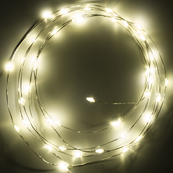 Draadverlichting op batterijen | 1.5 meter | Extra warm wit & warm wit | 40 lampjes | Zilver LDR07280 - 3