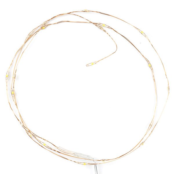 123led Draadverlichting op batterijen | 1 meter | Extra warm wit & warm wit | 20 lampjes | Koper  LDR07276 - 4