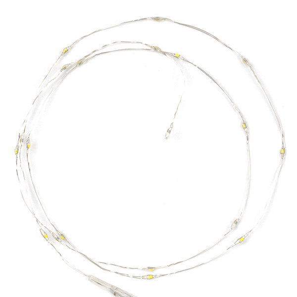 123led Draadverlichting op batterijen | 1 meter | Extra warm wit & warm wit | 20 lampjes | Zilver  LDR07279 - 4