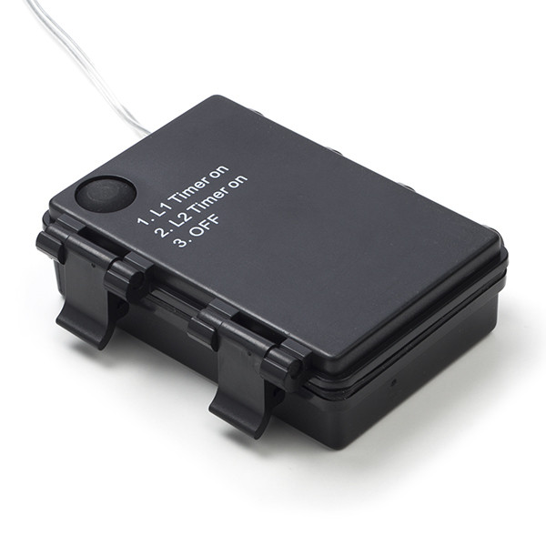 123led Draadverlichting op batterijen | 1 meter | Extra warm wit & warm wit | 20 lampjes | Zilver  LDR07279 - 6