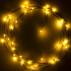 123led Draadverlichting op batterijen | 2 meter | Extra warm wit & warm wit | 40 lampjes | Zwart  LDR07283 - 2