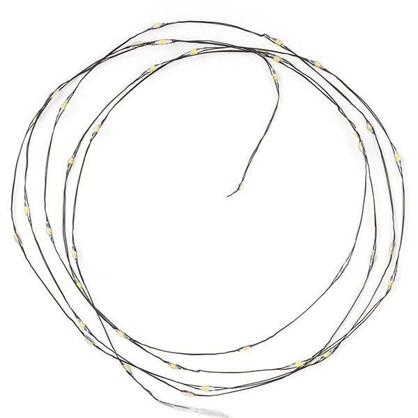 123led Draadverlichting op batterijen | 2 meter | Extra warm wit & warm wit | 40 lampjes | Zwart  LDR07283 - 4