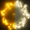 123led Draadverlichting op batterijen | 5 meter | Extra warm wit & warm wit | 100 lampjes | Koper  LDR07278 - 1