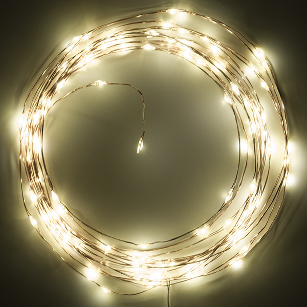 123led Draadverlichting op batterijen | 5 meter | Extra warm wit & warm wit | 100 lampjes | Koper  LDR07278 - 3