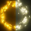123led Draadverlichting op batterijen | 5 meter | Extra warm wit & warm wit | 100 lampjes | Zilver  LDR07281 - 1