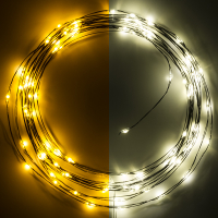 123led Draadverlichting op batterijen | 5 meter | Extra warm wit & warm wit | 100 lampjes | Zwart  LDR07284