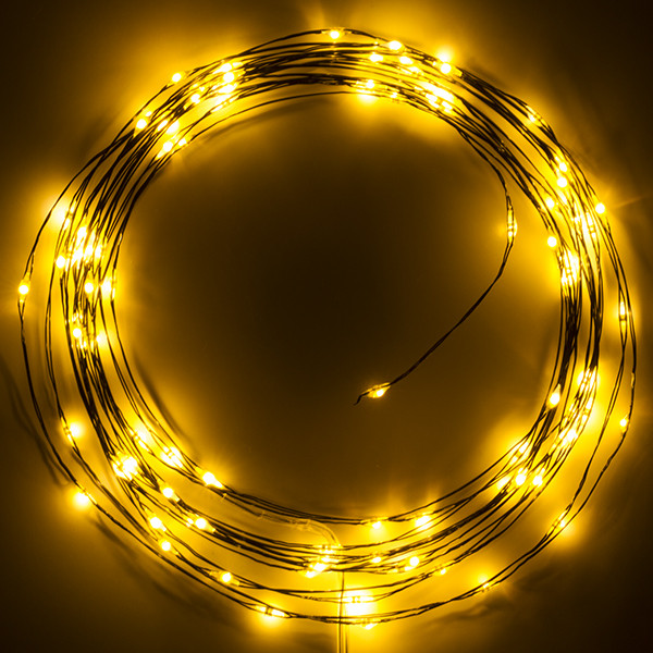 123led Draadverlichting op batterijen | 5 meter | Extra warm wit & warm wit | 100 lampjes | Zwart  LDR07284 - 2